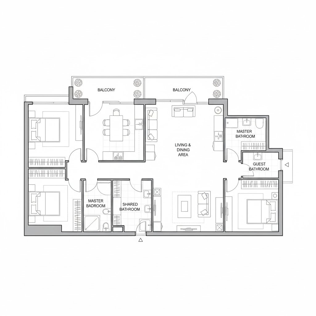 أعمال الأساسات في المجمع السكني